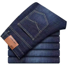 Load image into Gallery viewer, Men's Jeans Casual Straight Stretch Fashion Classic Blue Black Work Denim Trousers Male Brand Clothing
