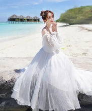 Load image into Gallery viewer, Dresses for Women Summer New Chiffon off-Shoulder Dress White Dress Vestido De Mujer
