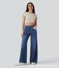 Load image into Gallery viewer, Wide Leg Zipper Detail Jeans
