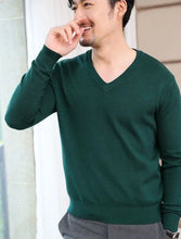 Load image into Gallery viewer, Thick Solid V-Neck Pullover
