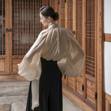 Load image into Gallery viewer, Elegant Chiffon Lantern Sleeve Blouse
