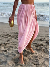 Load image into Gallery viewer, Irregular Skirt for Women Spring Summer New Elegant Street Style Skirt Women's Fashion Loose Ruched Draped Side Split Maxi Skirt
