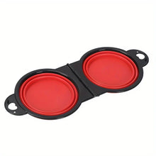 Load image into Gallery viewer, Portable Pet Folding Bowl, Outdoor Dog Double Bowl for Water and Food Sharing, Cat Bowl, Pet Dog Food Basin, Suitable for Travel
