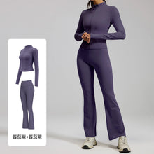 Load image into Gallery viewer, 2PCS yoga suit, exercise set, gym set, women's exercise set, running exercise suit, long sleeved exercise suit, yoga suit
