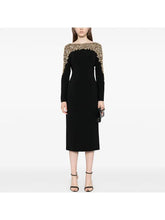 Load image into Gallery viewer, Elegant Beaded Straight Midi Dress

