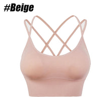 Load image into Gallery viewer, 1Pcs Women Sports Bras Seamless Criss Cross Back Sexy Padded Fitness Yoga Vest Gym Running Crop Top Breathable Beauty Bras
