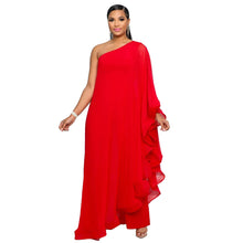 Load image into Gallery viewer, Women One Shoulder Jumpsuit Ruffle Long Sleeve Elegant Solid Aysmmetric Fashion Autumn Rompers Casual Party Club Jumpsuits 2024
