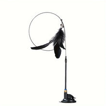 Load image into Gallery viewer, Cat Teaser Toy - Interactive Bell &amp; Feather Wand - Long Suction Cup Pole for Exciting Playtime Adventures - Ultimate Cat Toy
