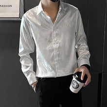 Load image into Gallery viewer, Slim Luxury Print Shirt Men

