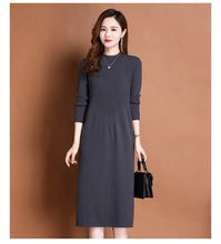 Load image into Gallery viewer, Autumn Knit A-Line Sweater Dress
