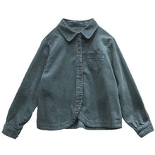 Load image into Gallery viewer, Casual White Corduroy Button Jacket
