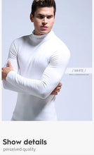 Load image into Gallery viewer, Autumn Winter Mens Turtleneck Sweaters Casual Thermal Long Sleeve Slim Fit Pullovers Stretch Basic Tops Sweatshirt Jumper TShirt
