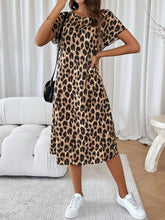 Load image into Gallery viewer, Retro Leopard Print Summer A-Line Dress
