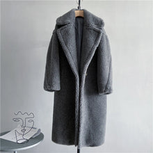 Load image into Gallery viewer, Winter Jacket Women Long Coat  Wool Woven Fabric Thick Warm Outerwear Oversize Fashion Streetwear Teddy Bear Coats
