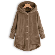 Load image into Gallery viewer, Plush Asymmetric Winter Casual Coat
