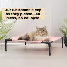 Load image into Gallery viewer, Pet Camping Bed Elevated Bed for Dogs Folding Puppy Camping Bed Cat House Portable Removable Washable Puppy Beds Dog Hammock
