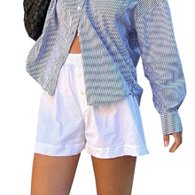 Load image into Gallery viewer, Elastic Waist Solid Summer Shorts
