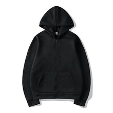 Load image into Gallery viewer, Men’s High Street Solid Zip-Up Hoodie
