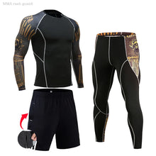 Load image into Gallery viewer, Men's Compression Sportswear Suits Gym Tights Training Clothes Workout Jogging Sports Set Running Rashguard Tracksuit For Men

