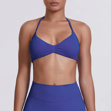 Load image into Gallery viewer, Sport Bra Strappy Bra Top Women High Support Thin Strap Halter Sport Seamless Bras Scrunch Workout Yoga Tank
