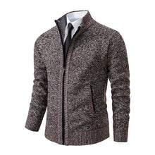 Load image into Gallery viewer, Stand Collar Fleece Zip Cardigan
