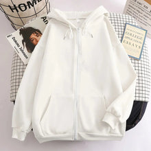 Load image into Gallery viewer, High Street Hoodie Men Solid Color Zip Up Long Sleeve Loose Jacket Coats Casual Hooded Sweatshirt Y2K Fashion Outdoor Clothes
