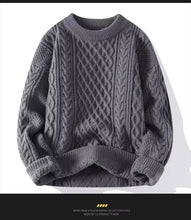 Load image into Gallery viewer, Trendy Knitted Sweater For Men Casual Round Neck Pullover Male Knitted Soft Fall Winter Fashion Long Sleeve Mens Kntwear Outwear
