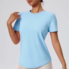 Load image into Gallery viewer, Yoga Classic T-shirt Women's Fitness Yoga Clothing Short Sleeve Round Neck Sports T-shirt
