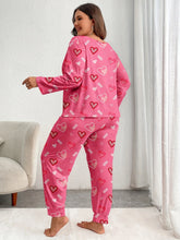 Load image into Gallery viewer, Plus Heart Print Pajama Set
