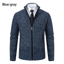 Load image into Gallery viewer, Stand Collar Fleece Zip Cardigan

