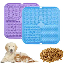 Load image into Gallery viewer, Pet Lick Silicone Mat Dogs Pet Slow Food Plate for Dog Bathing Distraction Silicone Dog Sucker Food Training Dog Feeder Supplies
