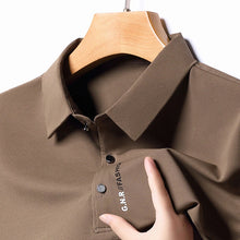 Load image into Gallery viewer, Men's Short Sleeve Solid Color Polo Shirt Breathable Comfortable Elastic Top New Arrivals Casual Business Style
