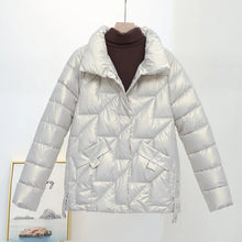 Load image into Gallery viewer, Glossy Winter Cotton Padded Parka
