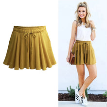 Load image into Gallery viewer, Women Shorts Summer Chiffon Casual Shorts Female Wide Leg Elastic High Waist Shorts Wide Leg  Womens Shorts Summer

