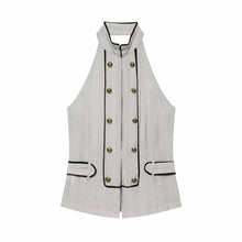 Load image into Gallery viewer, Women Summer Elegant Silk Texture Tops Fashion Women Vacation Halter Backless Beach Style Party Lady Tops

