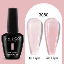 Load image into Gallery viewer, NAILCO 15ml Colorful Jelly Gel Nail Polish Gorgeous Color HEMA TPO FREE Soak Off UV LED Semi Permanent Long Wear Gel Varnish
