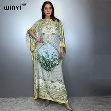 Load image into Gallery viewer, Printed Dresses For Women 2025 Fashion Design Loose Dress Batwing Maxi Long Femme Vestidos Summer Autumn Party Elegant Dress
