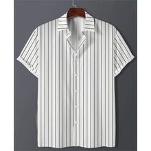 Load image into Gallery viewer, Hawaiian Shirts For Men 3d Striped Print Short Sleeve Shirts Summer Loose Casual Tops Simple Fashion Oversized Men Clothing
