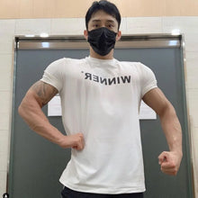 Load image into Gallery viewer, Men Muscle Shirt Slim Fit Bodybuilding Tshirt Men Workout Fitness Shirts Top Tees
