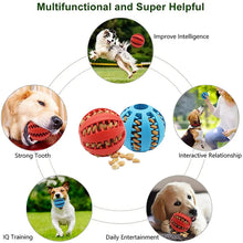 Load image into Gallery viewer, Dog Toy Ball, Nontoxic Bite Resistant Toy Ball for Pet Dogs Puppy Cat, Dog Pet Food Treat Feeder Chew Tooth Cleaning Ball
