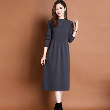 Load image into Gallery viewer, Autumn Knit A-Line Sweater Dress
