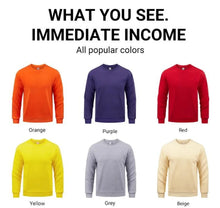 Load image into Gallery viewer, Men'S Solid Sweatshirts Autumn Winter Loose Fleece Soft Hoodies Basics Crewneck Warm Sportswears Street Casual Mens Clothes
