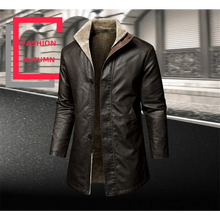 Load image into Gallery viewer, Vintage Faux Leather Winter Coat
