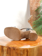 Load image into Gallery viewer, Women Cross Toe Square Heel Sandals
