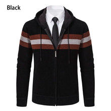 Load image into Gallery viewer, Hooded Knit Sweater Coat with Fleece Lining
