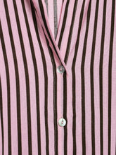 Load image into Gallery viewer, Women Striped Shirts For Women Vintage Elegant Puff Sleeve Summer New High Street Clothes Leisure Single-breasted Lapel Blouse
