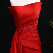 Load image into Gallery viewer, Strapless Satin Mermaid Evening Gown

