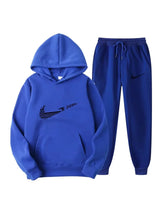Load image into Gallery viewer, Men Tracksuit 2 Pieces Sets Hooded Sweatshirt +Drawstring Pants Male Hoodies Running Sportswear Men Women Autumn Sportwear
