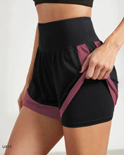 Load image into Gallery viewer, Women's sports shorts, sportswear, double-layer running shorts, 2-in-1 beach shorts, summer gym fitness training, jogging shorts
