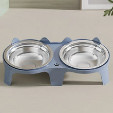 Load image into Gallery viewer, 1PC Stainless Steel Cat Food &amp; Water Bowl with Anti-Tip Design Large Capacity Easy-Eat Design for Pet Dog Cat  Feeding Food Bowl
